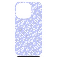 Light Purple And White Floral Pattern Iphone 14 Pro Black Uv Print Pc Hardshell Case