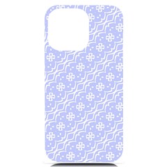 Light Purple And White Floral Pattern Iphone 14 Pro Max Black Uv Print Pc Hardshell Case