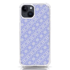 Light Purple And White Floral Pattern Iphone 14 Tpu Uv Print Case