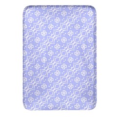 Light Purple And White Floral Pattern Rectangular Glass Fridge Magnet (4 Pack)