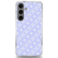 Light Purple And White Floral Pattern Samsung Galaxy S24 6 2 Inch Tpu Uv Case