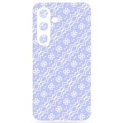 Light Purple And White Floral Pattern Samsung Galaxy S24 6 2 Inch Black Tpu Uv Case