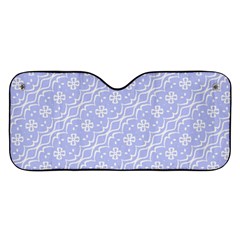 Light Purple And White Floral Pattern Car Windshield Sunshade