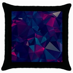 Turquoise Abstract Black Galaxy Pattern Turquoise Throw Pillow Case (black)