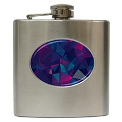 Turquoise Abstract Black Galaxy Pattern Turquoise Hip Flask (6 Oz)