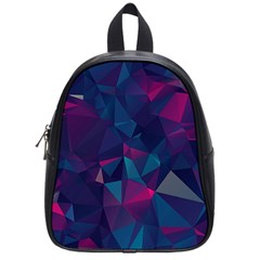 Turquoise Abstract Black Galaxy Pattern Turquoise School Bag (small)