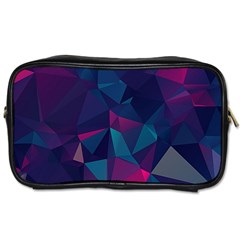 Turquoise Abstract Black Galaxy Pattern Turquoise Toiletries Bag (one Side)