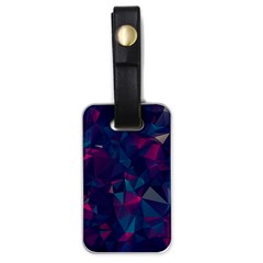 Turquoise Abstract Black Galaxy Pattern Turquoise Luggage Tag (one Side)