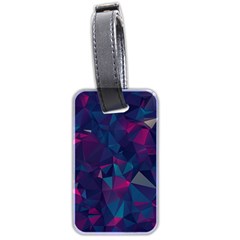 Turquoise Abstract Black Galaxy Pattern Turquoise Luggage Tag (two Sides)