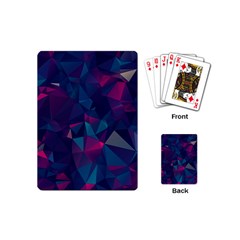 Turquoise Abstract Black Galaxy Pattern Turquoise Playing Cards Single Design (mini)