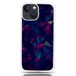 Turquoise Abstract Black Galaxy Pattern Turquoise iPhone 13 mini TPU UV Print Case Front