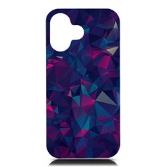 Turquoise Abstract Black Galaxy Pattern Turquoise Iphone 16 Black Uv Print Pc Hardshell Case by Bedest