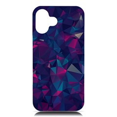 Turquoise Abstract Black Galaxy Pattern Turquoise Iphone 16 Plus Black Uv Print Pc Hardshell Case by Bedest