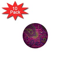 Abstract Purple Pattern 1  Mini Buttons (10 Pack) 