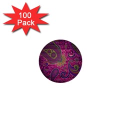 Abstract Purple Pattern 1  Mini Buttons (100 Pack) 