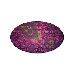 Abstract Purple Pattern Sticker Oval (10 Pack)