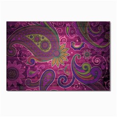 Abstract Purple Pattern Postcards 5  X 7  (pkg Of 10)