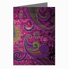 Abstract Purple Pattern Greeting Cards (pkg Of 8)