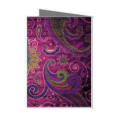 Abstract Purple Pattern Mini Greeting Cards (pkg Of 8) by Bedest