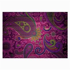 Abstract Purple Pattern Large Glasses Cloth