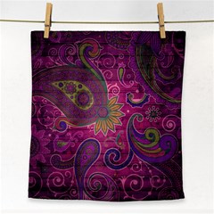 Abstract Purple Pattern Face Towel