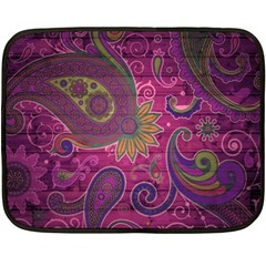 Abstract Purple Pattern Two Sides Fleece Blanket (mini)