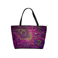 Abstract Purple Pattern Classic Shoulder Handbag