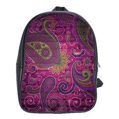 Abstract Purple Pattern School Bag (large)