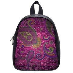 Abstract Purple Pattern School Bag (small)