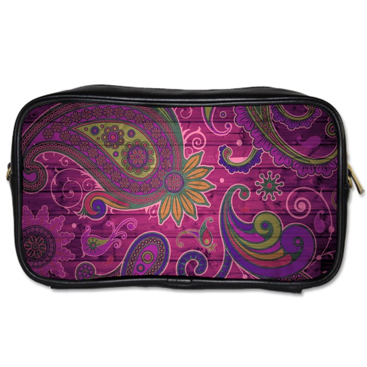 Abstract Purple Pattern Toiletries Bag (Two Sides)