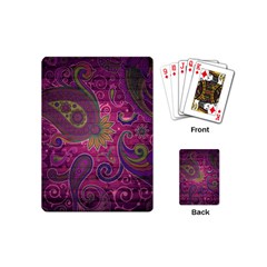 Abstract Purple Pattern Playing Cards Single Design (mini) by Bedest