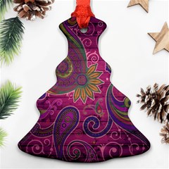 Abstract Purple Pattern Christmas Tree Ornament (two Sides) by Bedest