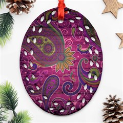 Abstract Purple Pattern Ornament (oval Filigree)