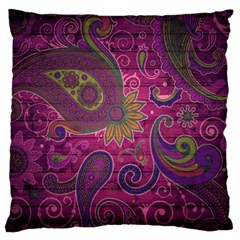 Abstract Purple Pattern Large Cushion Case (one Side)