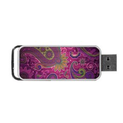 Abstract Purple Pattern Portable Usb Flash (one Side)