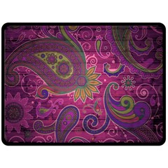 Abstract Purple Pattern Two Sides Fleece Blanket (large)