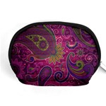 Abstract Purple Pattern Accessory Pouch (Medium) Front