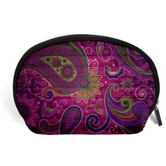 Abstract Purple Pattern Accessory Pouch (large)