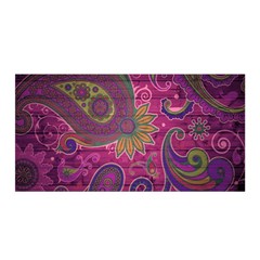 Abstract Purple Pattern Satin Wrap 35  X 70 