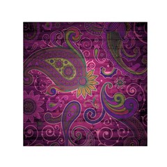 Abstract Purple Pattern Square Satin Scarf (30  X 30 )