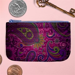 Abstract Purple Pattern Large Coin Purse by Bedest