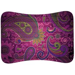 Abstract Purple Pattern Velour Seat Head Rest Cushion