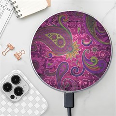 Abstract Purple Pattern Wireless Fast Charger(white)