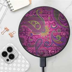 Abstract Purple Pattern Wireless Fast Charger(black)