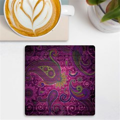 Abstract Purple Pattern Uv Print Square Tile Coaster 