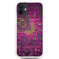 Abstract Purple Pattern Iphone 12/12 Pro Tpu Uv Print Case