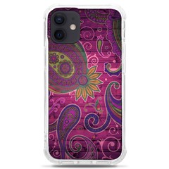 Abstract Purple Pattern Iphone 12 Mini Tpu Uv Print Case	