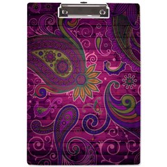 Abstract Purple Pattern A4 Acrylic Clipboard