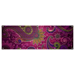 Abstract Purple Pattern Banner And Sign 12  X 4 