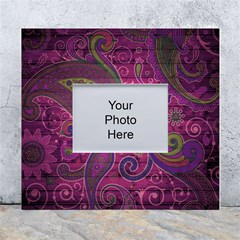 Abstract Purple Pattern White Wall Photo Frame 5  X 7 